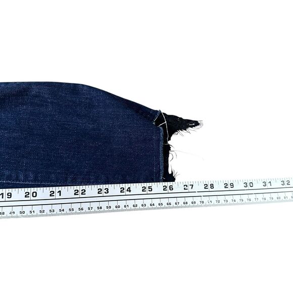 Mother High Waisted Looker Dagger Ankle Fray Jean Women 25 Blue Denim Lacey Wash - Picture 11 of 11